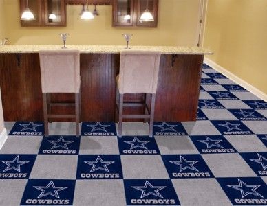 DALLAS COWBOYS CARPET FLOOR TILE *45 SQUARE FEET*  