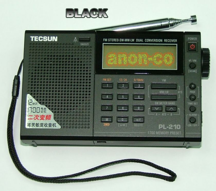 TECSUN PL 210 FM/STEREO．MW．LW ．SW WORLD BAND RADIO  