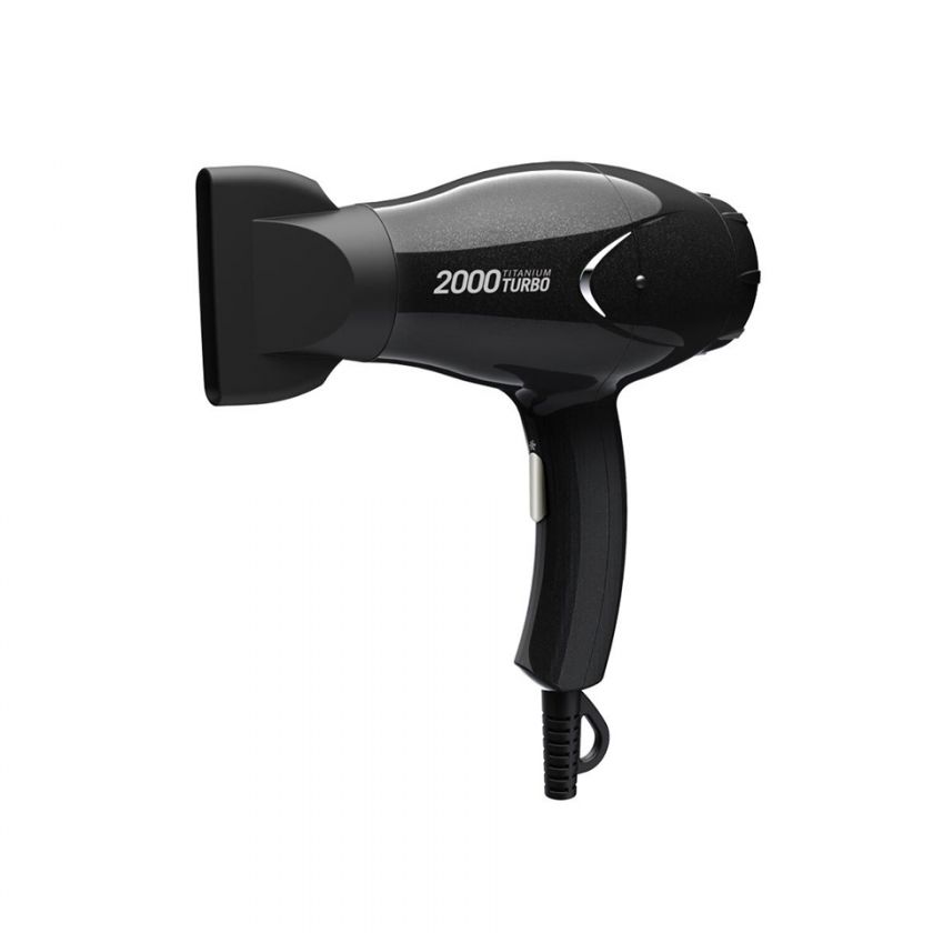   BY KISS 2000 TITANIUM TURBO COMPACT HAIR DRYER W/3 ATTACHMENTS #BDP01