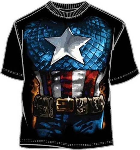 CAPTAIN AMERICA T Shirt Tee Marvel Costume/Complay (MEN  