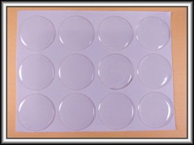 50 1 CRYSTAL CLEAR EPOXY ADHESIVE CIRCLES BOTTLE CAP STICKERS  