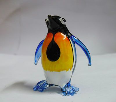 FANCY ART HAND BLOWN GLASS CRYSTAL FIGURINE  