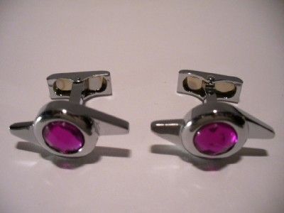 CUFFLINKS SILVER PURPLE PROPELLER WEDDING PILOT GIFT BOXED FREE 