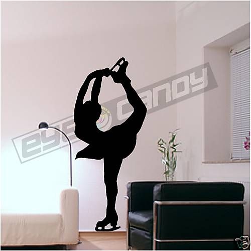 Figure Skating Wall Art Decal Sticker Decor Mural  