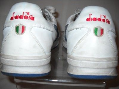 VINTAGE DIADORA LEATHER TENNIS SHOES US 12  