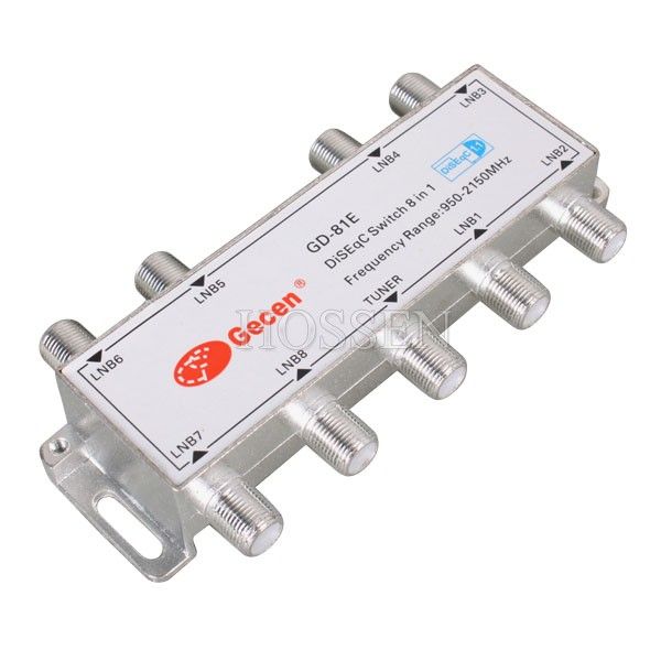   8x1 DiSEqC Satellite TV LNB Switch 950 2150 MHz for FTA Receiver Dish