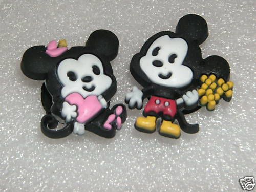 DISNEY CUTIES MINNIE & MICKEY MOUSE SHOE CHARMS SET  