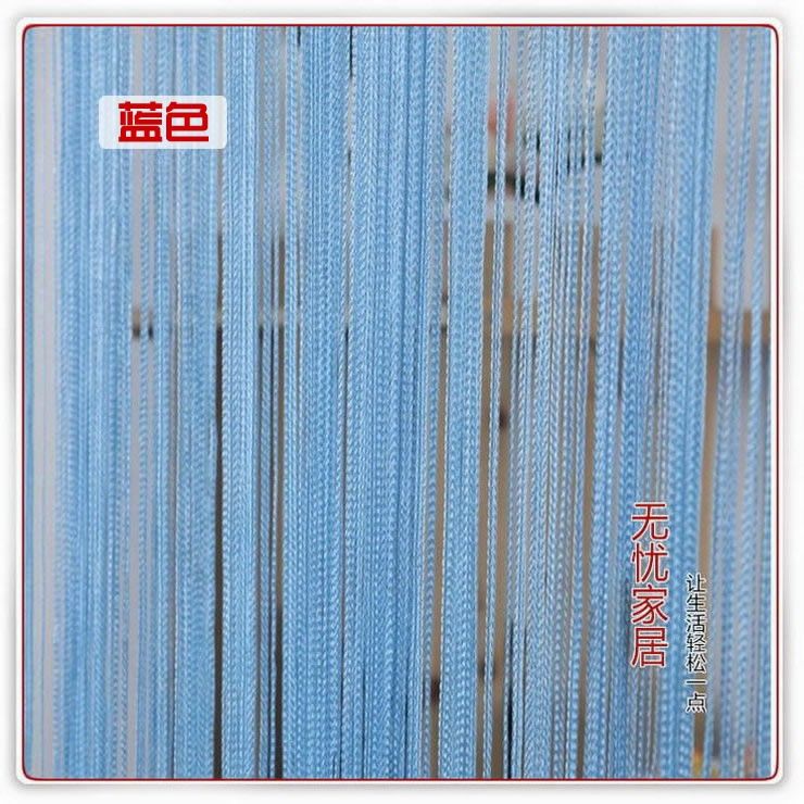 Romantic Curtain Drape Door Panel Blue Line WX1906  