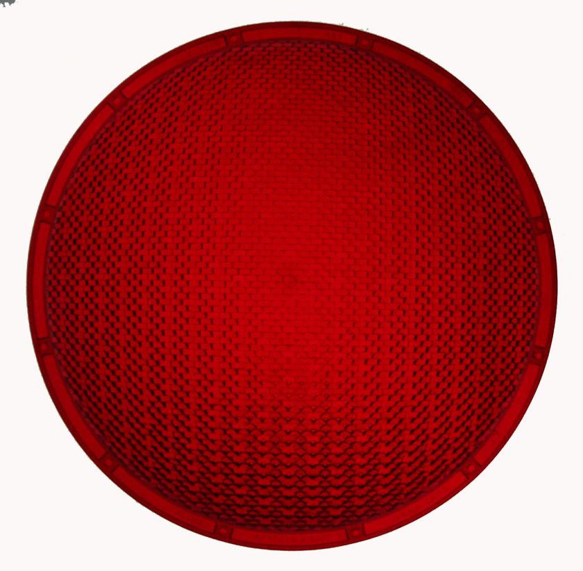 Eagle Signal Red Plastic 12 Inch Lens Cleaned Polished  