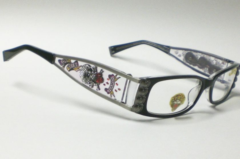 ED HARDY EHO 712 BLACK CRYSTAL EHO712 EYEGLASSES AUTH  