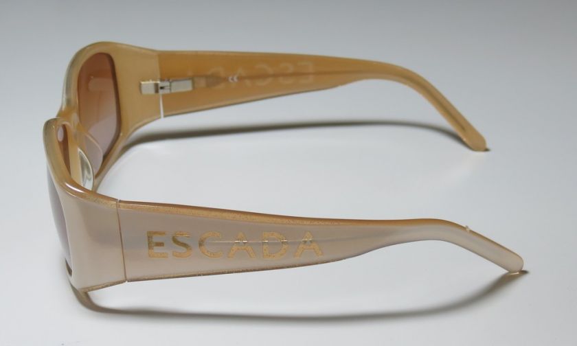 NEW ESCADA SES 064 PEARL/GOLD SPARKLES FRAME BROWN LENS SUNGLASSES 