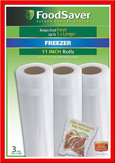 Tilia FoodSaver 3 ROLL 11 Food Storage BAG ROLL *NEW*  