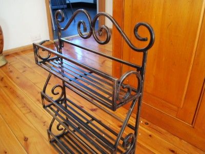 Handmade Iron French Style Herb and Spice Rack Scrolls  