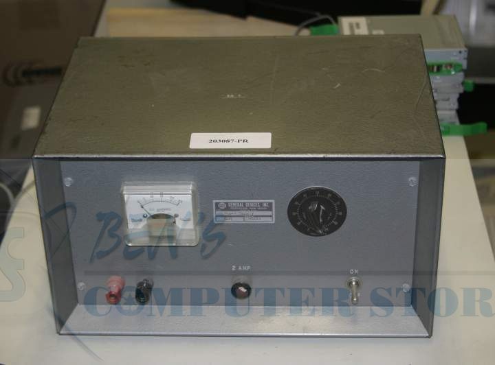 General Devices 120v AC   12v DC Power Supply Model 608  