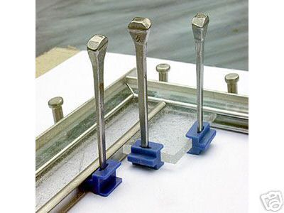 Aanraku Lead Glass Stop Blocks with 25 Horseshoe Nails  