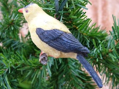 New Gold Finch Song Bird Christmas Tree Ornament  