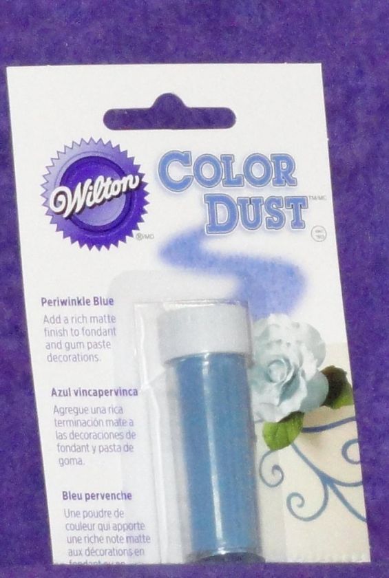 PETAL COLOR DUST, WILTON,PERIWINKLE BLUE,GUM PASTE  