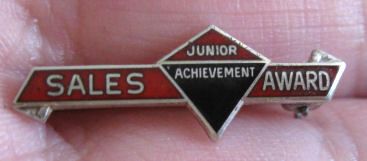 Older Sterling JUNIOR ACHIEVEMENT SALES AWARD Pin  