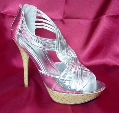 Anne Michelle IGNITE 07 Open Toe Pump SILVER  