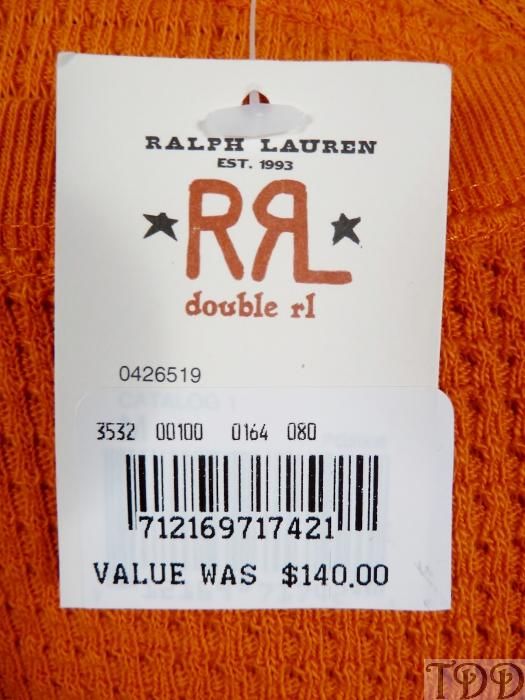 NWT Ralph Lauren Double RL RRL Hunting Thermal Shirt M  