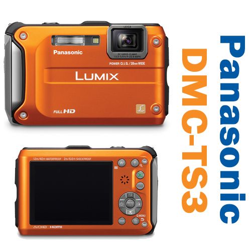 Panasonic DMCTS3D 12.1MP Digital Camera Orange 885170031579  