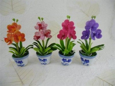 BLYTHE BARBIE FLOWERS MINIATURE DOLLHOUSE VANDA IN POT  