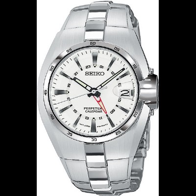 Seiko SLT079 Mens Perpetual Calendar White Dial Watch  