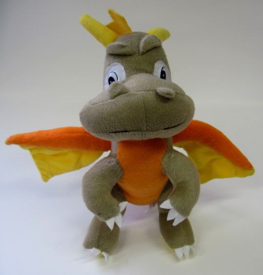 DRAGON PLUSH STUFFED ANIMAL Orange Yellow Medieval SA1  