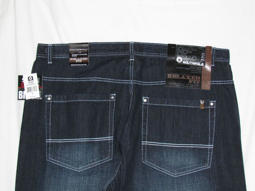 SOUTHPOLE New $62 Dark Sand Blue Relaxed Fit Denim Jeans Choose Size 