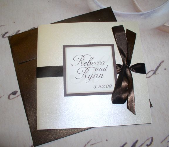 Metallic Champagne Chocolate Bliss Wedding Invitations  