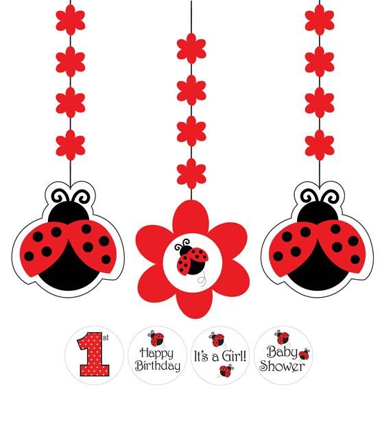 Fancy Ladybug Polka Dot Party Invitations x 8  