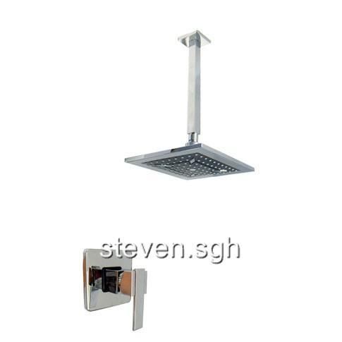 Square Bathroom Rain Shower Faucet Mixer Tap Set AZ 62  