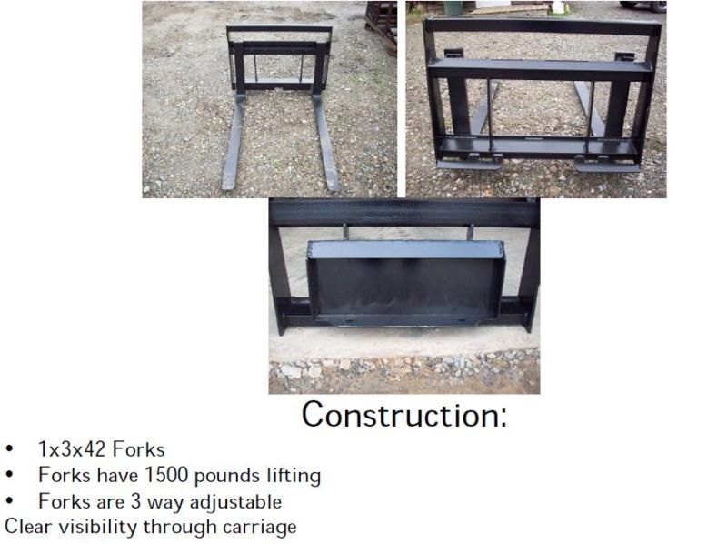 New WALK BEHIND MINI SKID STEER LOADER PALLET FORKS  