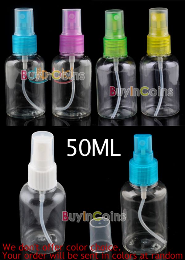 50ML Mini Plastic Transparent Small Empty Spray Bottle  