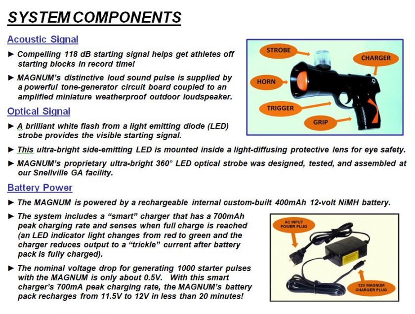 Start 1000 MAGNUM Electronic Track Meet Starting System  