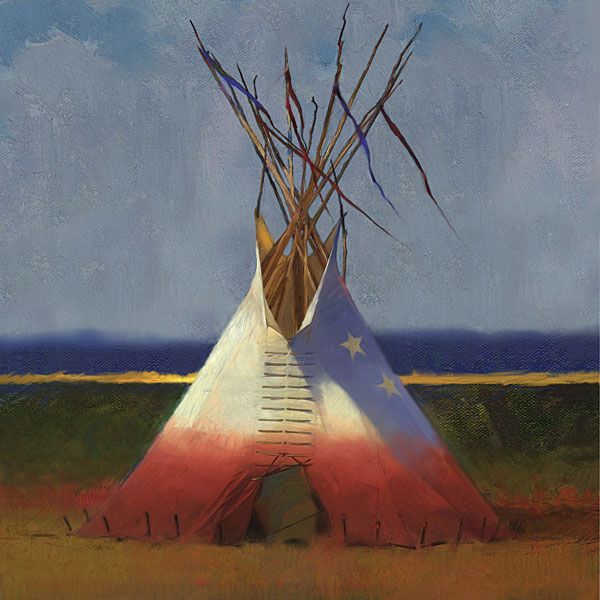   STARS LODGING giclee canvas Indian Tipi Tepee Teepee #100/100  