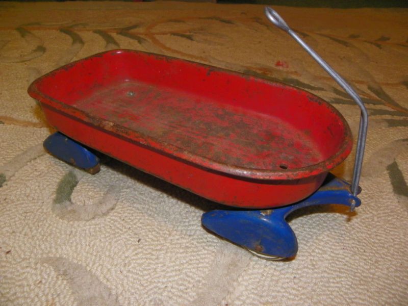 1930s WYANDOTTE WAGON 5x10 bed BLUE TEARDROP FENDERS  