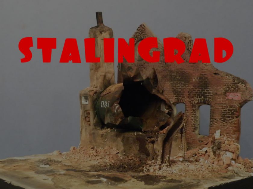 BUILT DIORAMA STALINGRAD 135 FINISHED MODEL BASE  