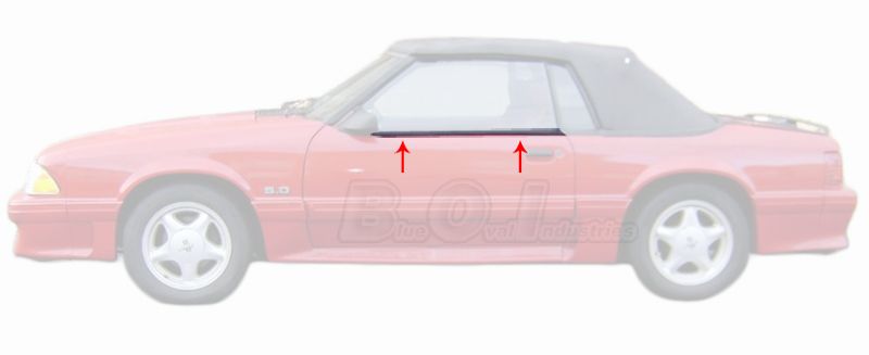 Does not include front molding extensions that are used on 1988 1993 