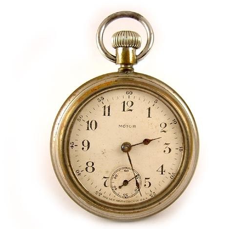 HEW HAVEN Clock & Watch Co. MOTOR Pocket Dollar Watch  