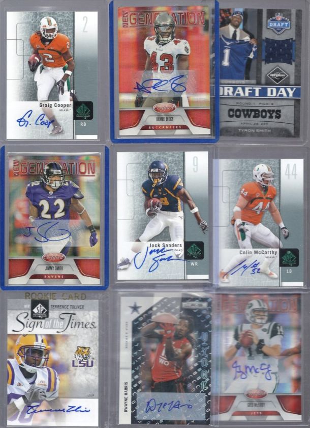 2011 FOOTBALL ROOKIE RC AUTO PATCH JERSEY RELIC LOT CAM NEWTON ANDY 