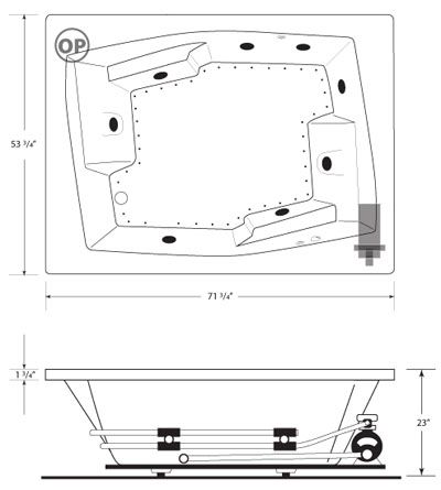 Best Selling TWO PERSON AIR TUB by Atlantis, bubbles  