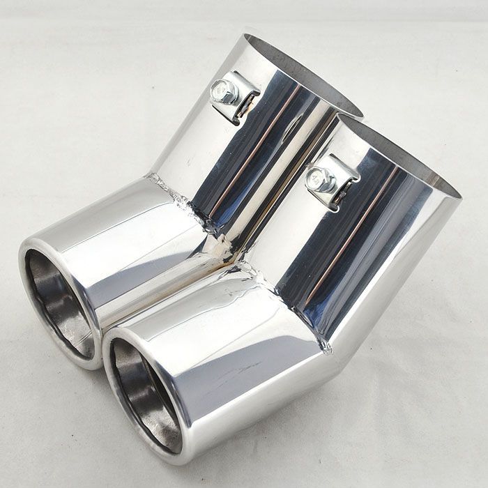 Exhaust Muffler Tail Dual Tips Pipe 30 45mm Inside Dia  